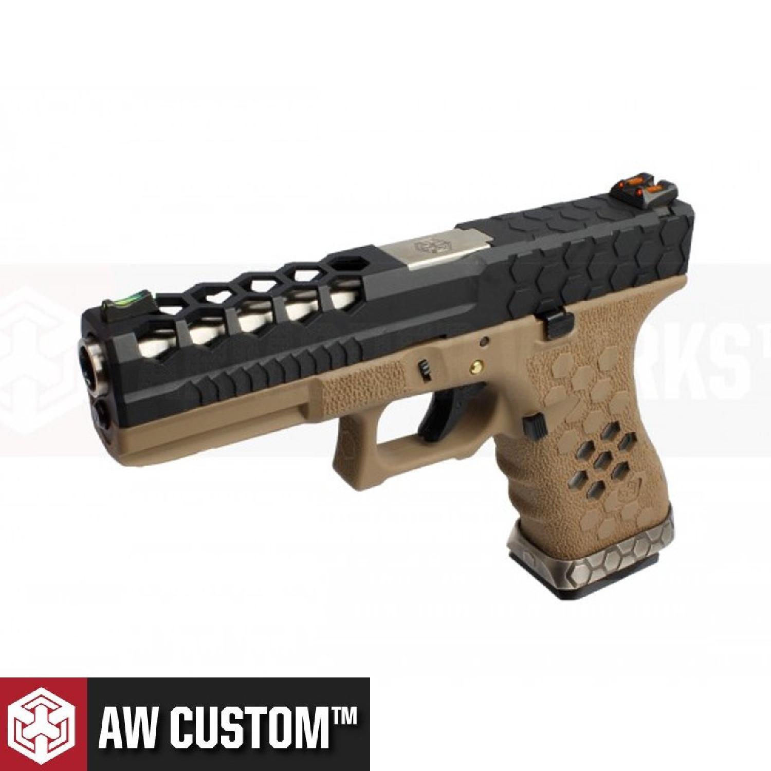 AW VX0111 Hex Cut Signature Model 1.7 Tan & Siyah GBB Airsoft Tabanca - Görsel 2