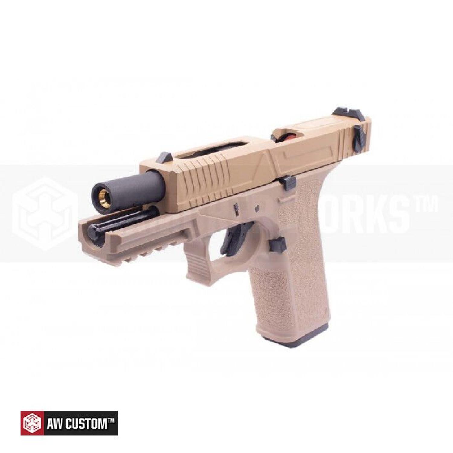 AW VX8301 Glock 18 Agency Full Auto Tan GBB Airsoft Tabanca - Görsel 3