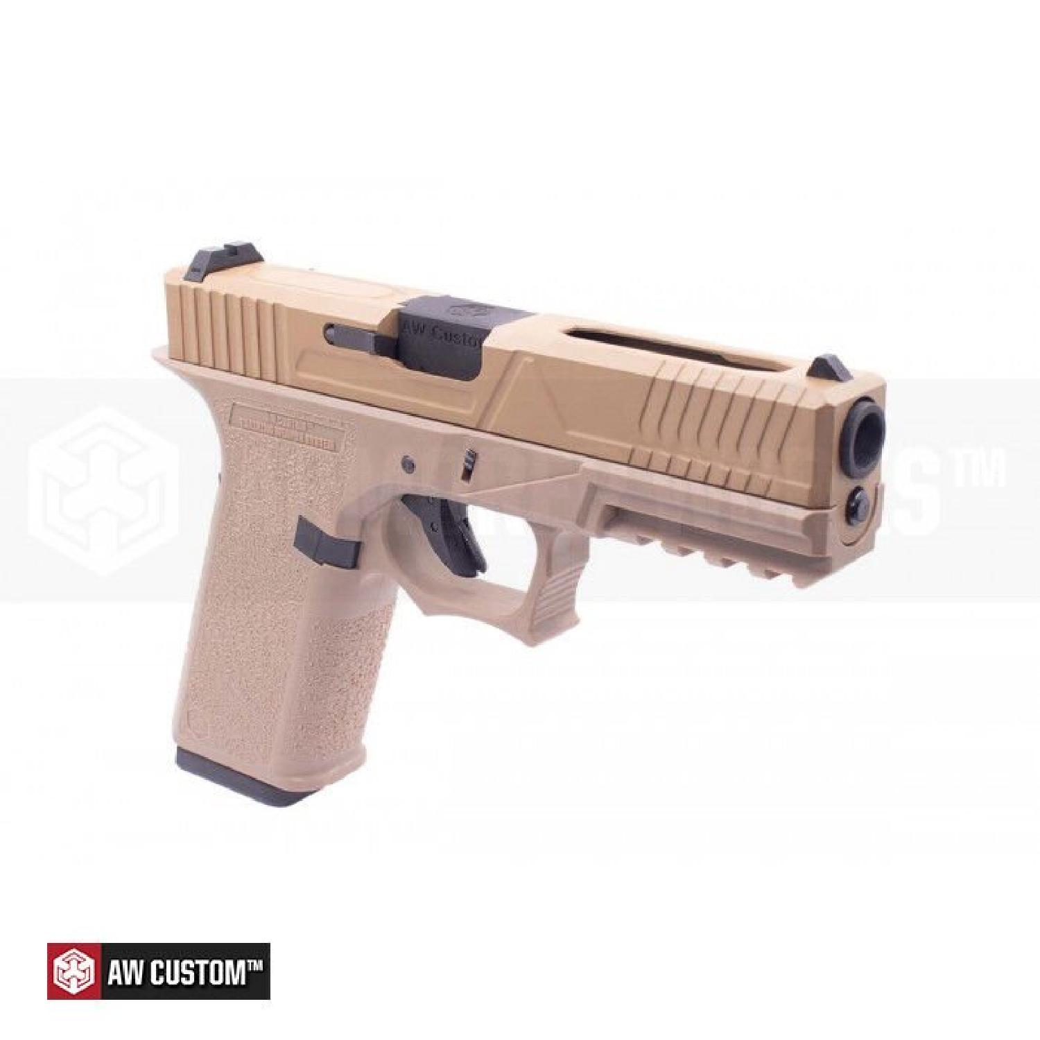 AW VX8301 Glock 18 Agency Full Auto Tan GBB Airsoft Tabanca - Görsel 4