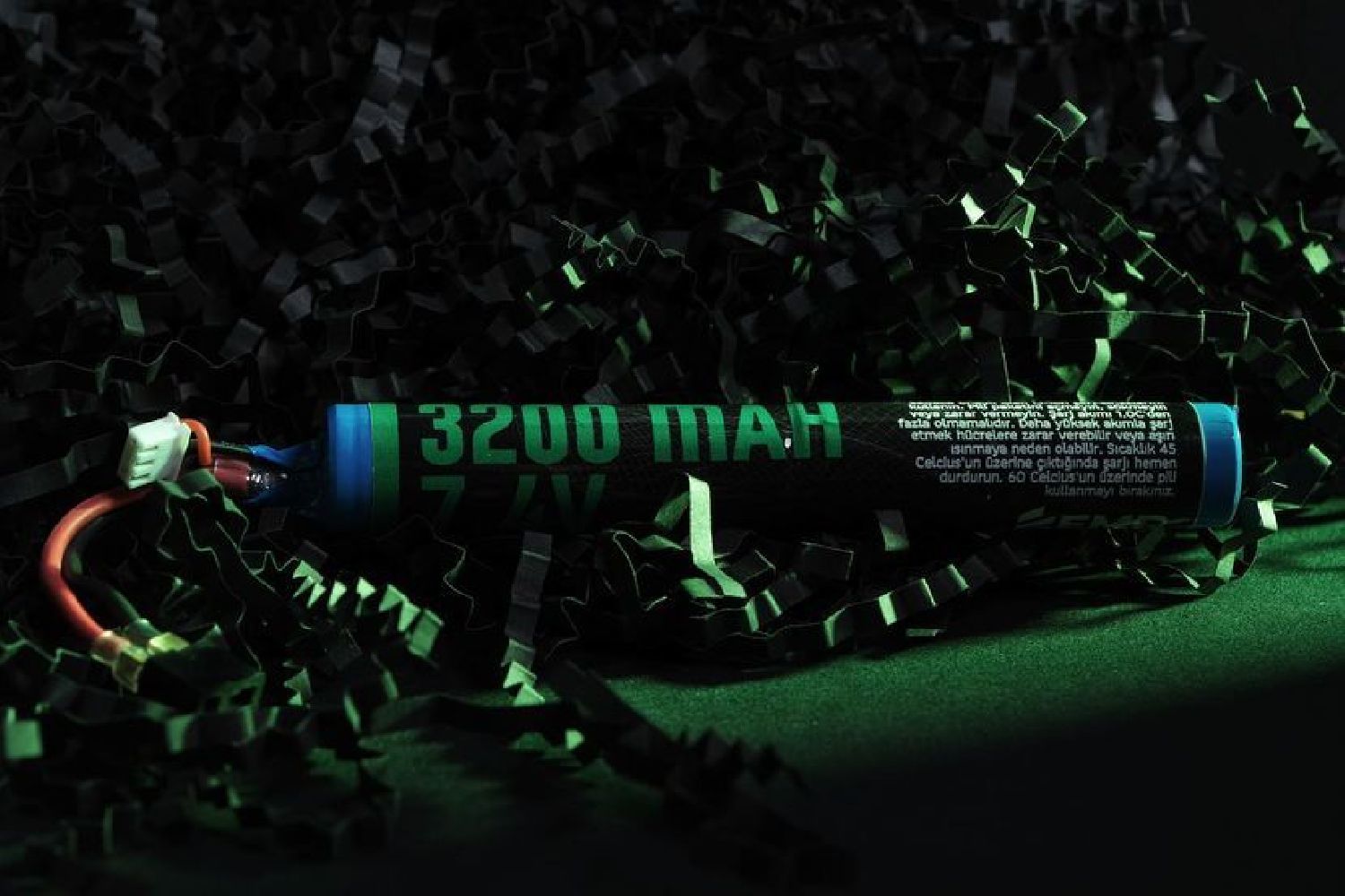 EMR Airsoft Lityum Iyon Pil 7.4v 3500mAh 2 Yaprak T-Plug - Görsel 3