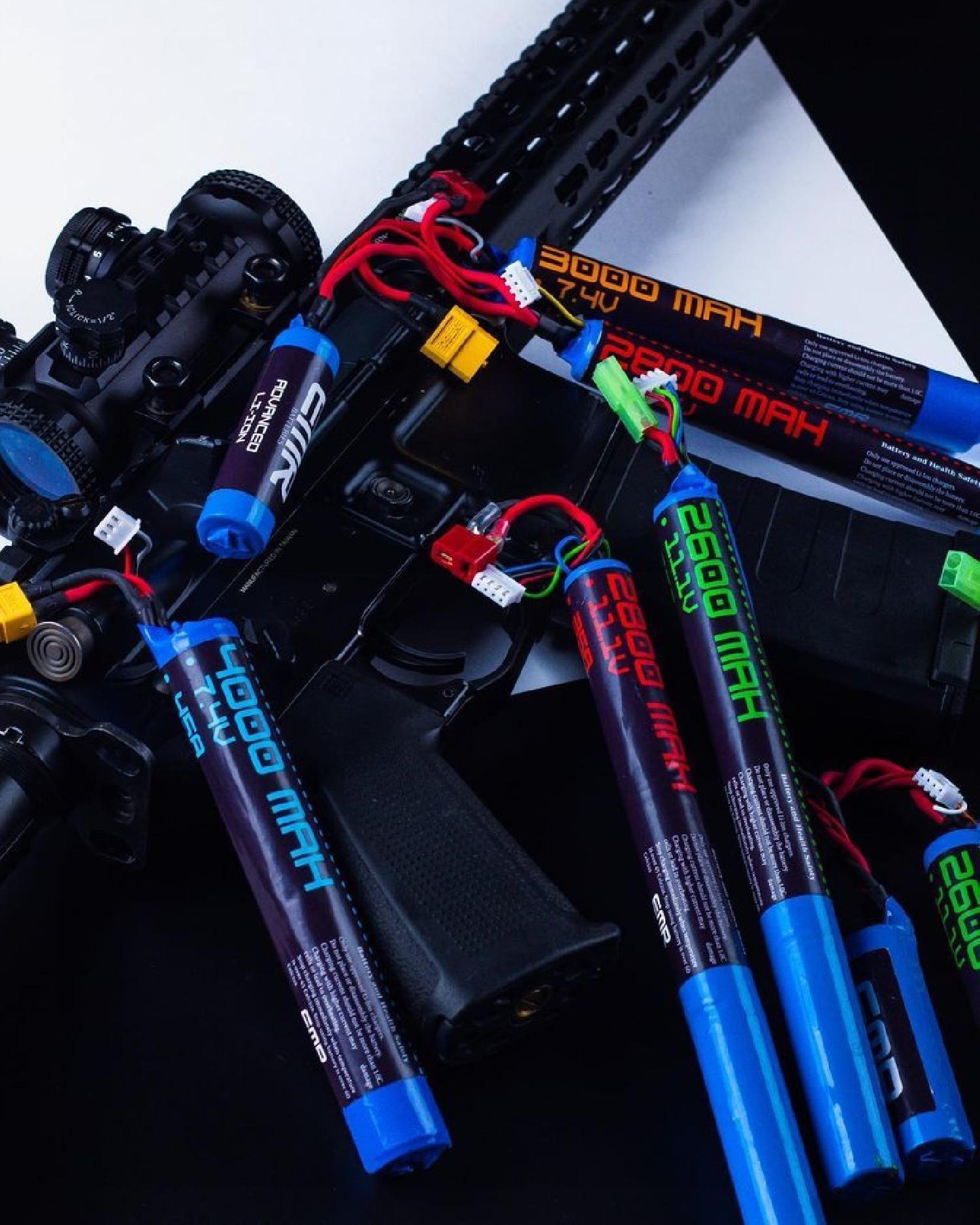 EMR Airsoft Lityum Iyon Pil 7.4v 3500mAh Çubuk Mini Tamiya - Görsel 2