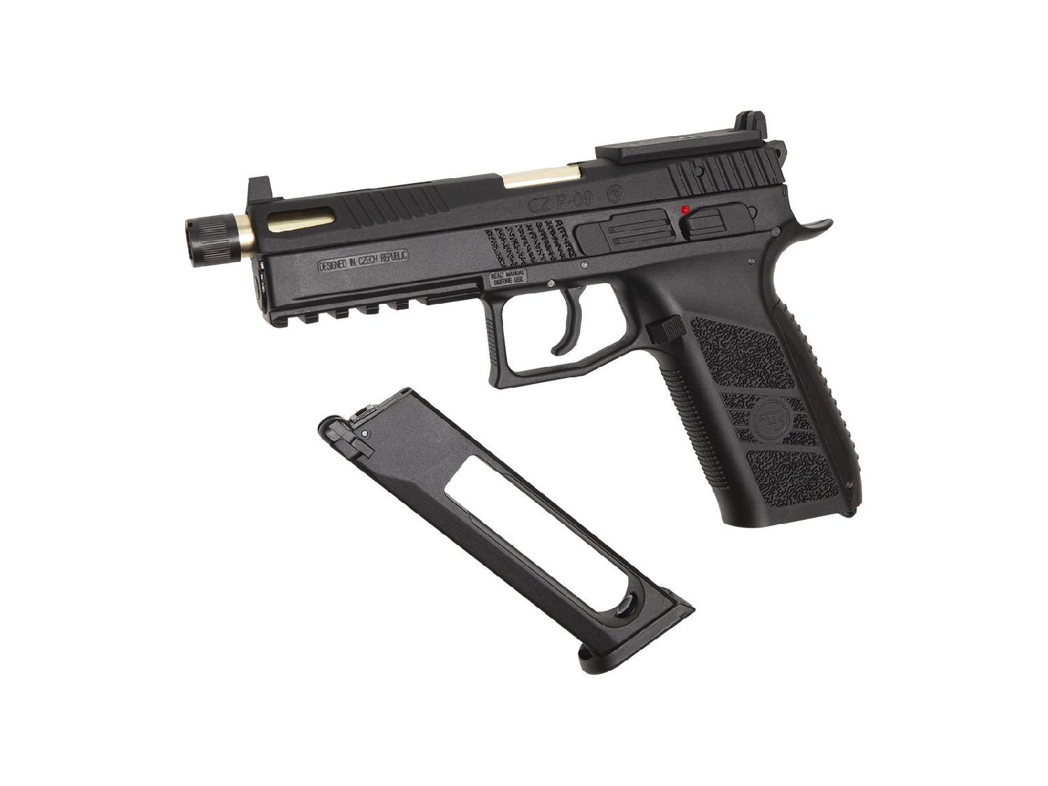 ASG CZ P09 Optik Ayak ve Çantalı Siyah CO2 Blowback Airsoft Tabanca - Görsel 2
