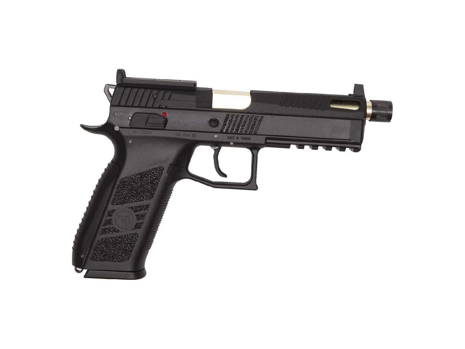 ASG CZ P09 Optik Ayak ve Çantalı Siyah CO2 Blowback Airsoft Tabanca - Görsel 4