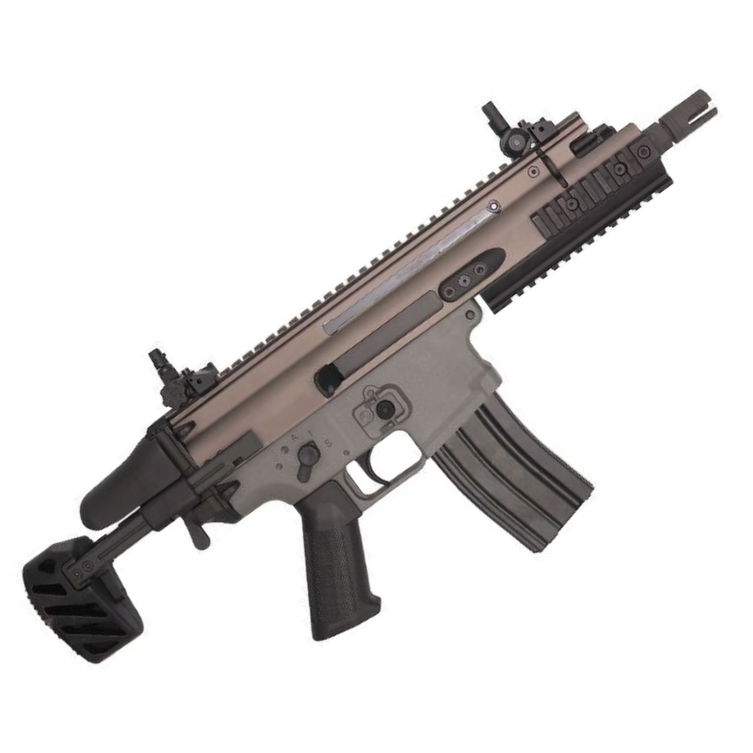 BOLT FN Herstal Licensed SCAR-SC Compact PDW B.R.S.S. Tan AEG Airsoft Tüfek