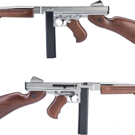 CYBERGUN Thompson M1A1 Silver Gerçek Ahşap AEG Airsoft Tüfek