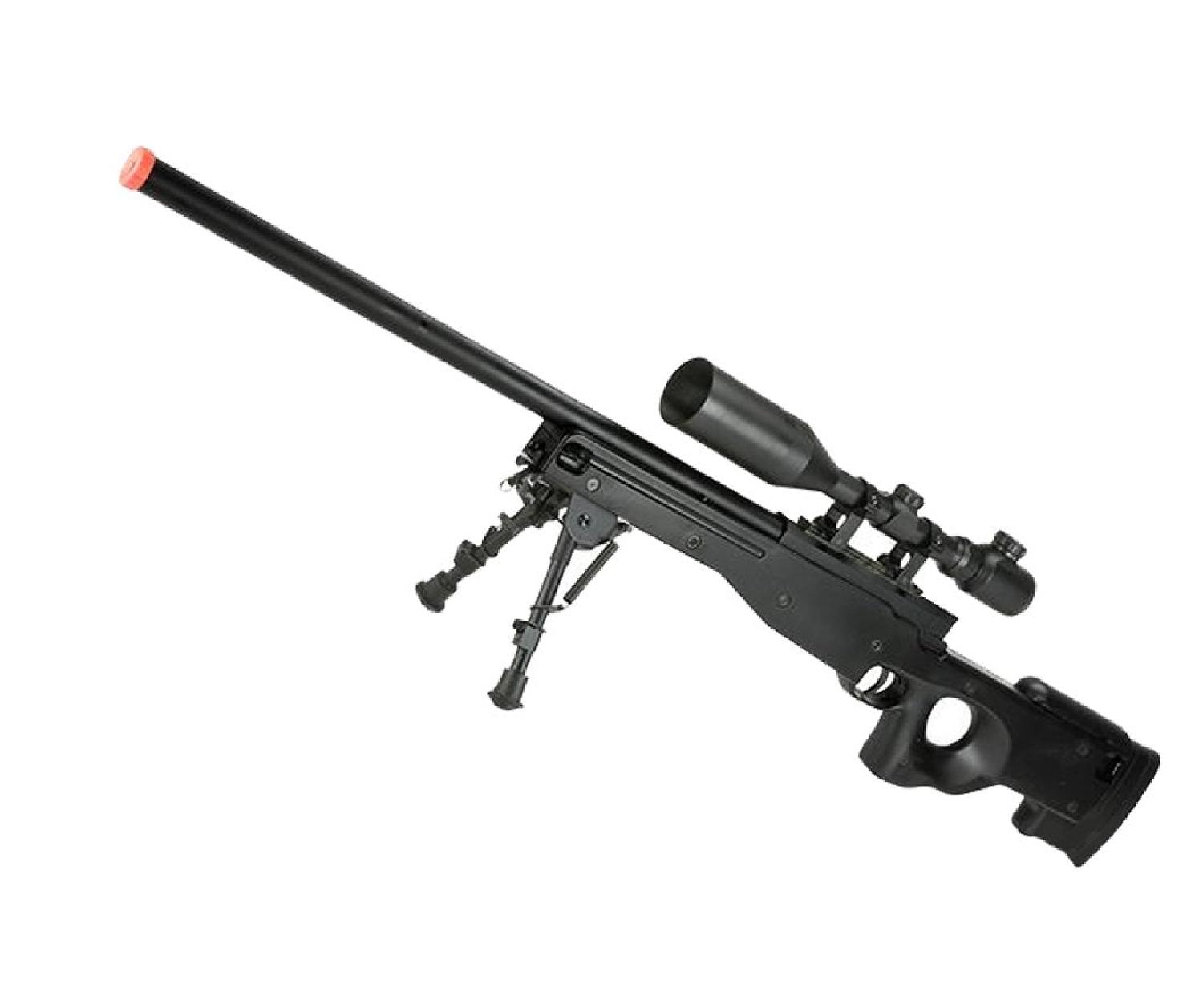 JG / Angel Custom L96 APS-2 Fabrikadan Upgradeli Bolt Action Sniper Siyah Spring Airsoft Tüfek