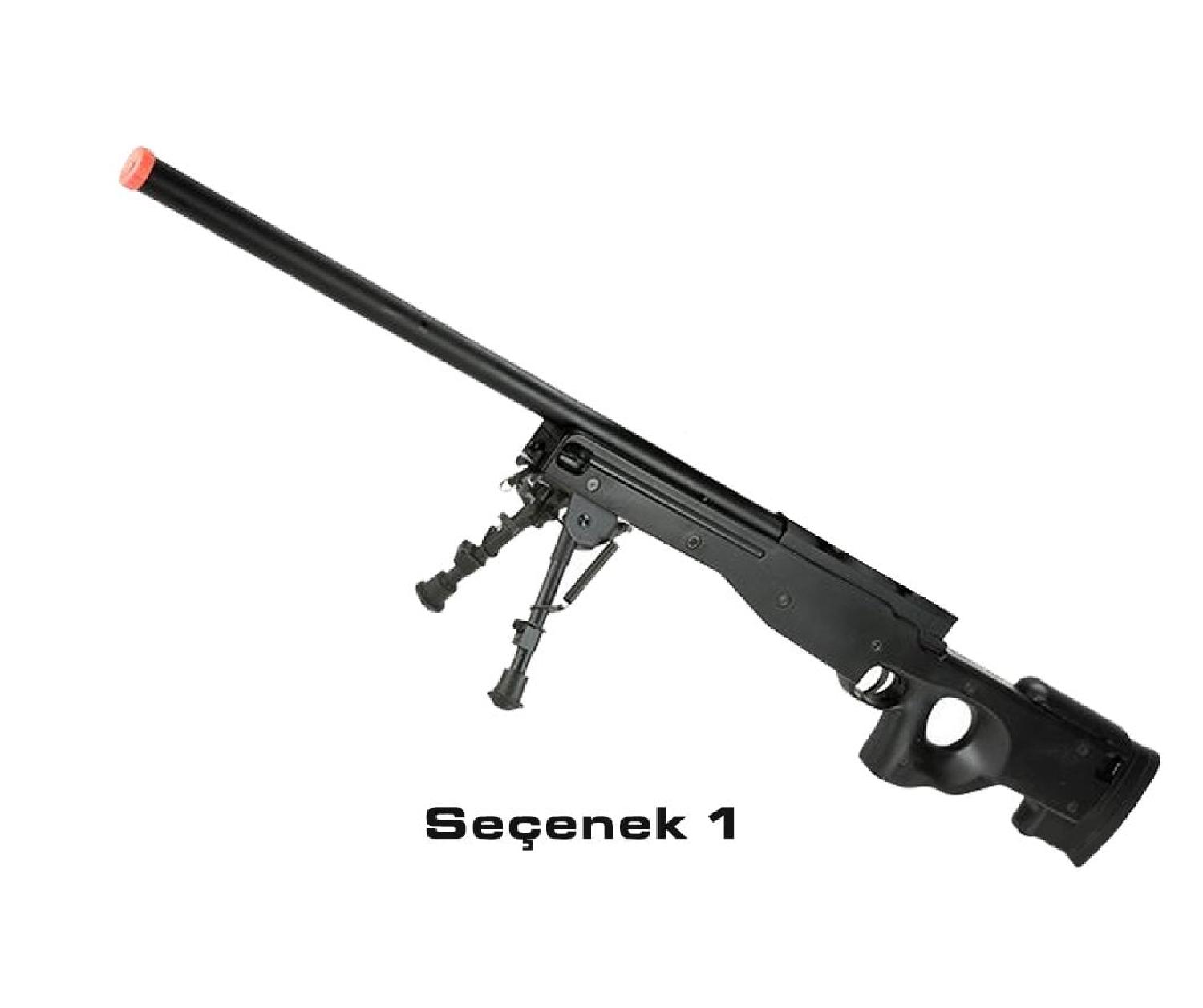 JG / Angel Custom L96 APS-2 Fabrikadan Upgradeli Bolt Action Sniper Siyah Spring Airsoft Tüfek - Görsel 4