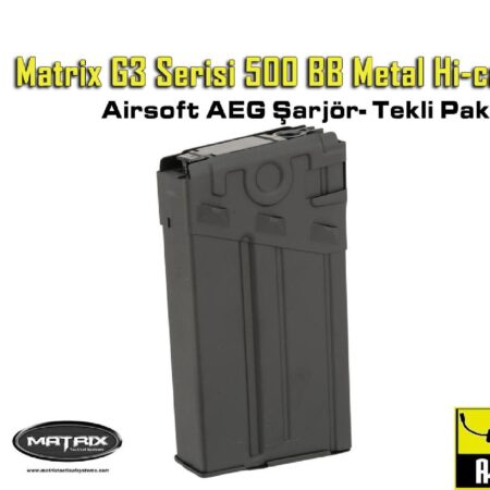 Matrix G3 Serisi 500BB Full Metal Hi-Cap AEG Airsoft Tüfek Şarjörü