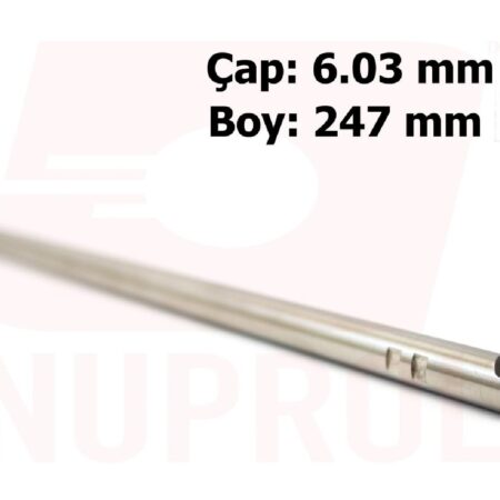 NUPROL Paslanmaz Çelik Airsoft İç Namlu Inner Barrel 247mm 6.03mm