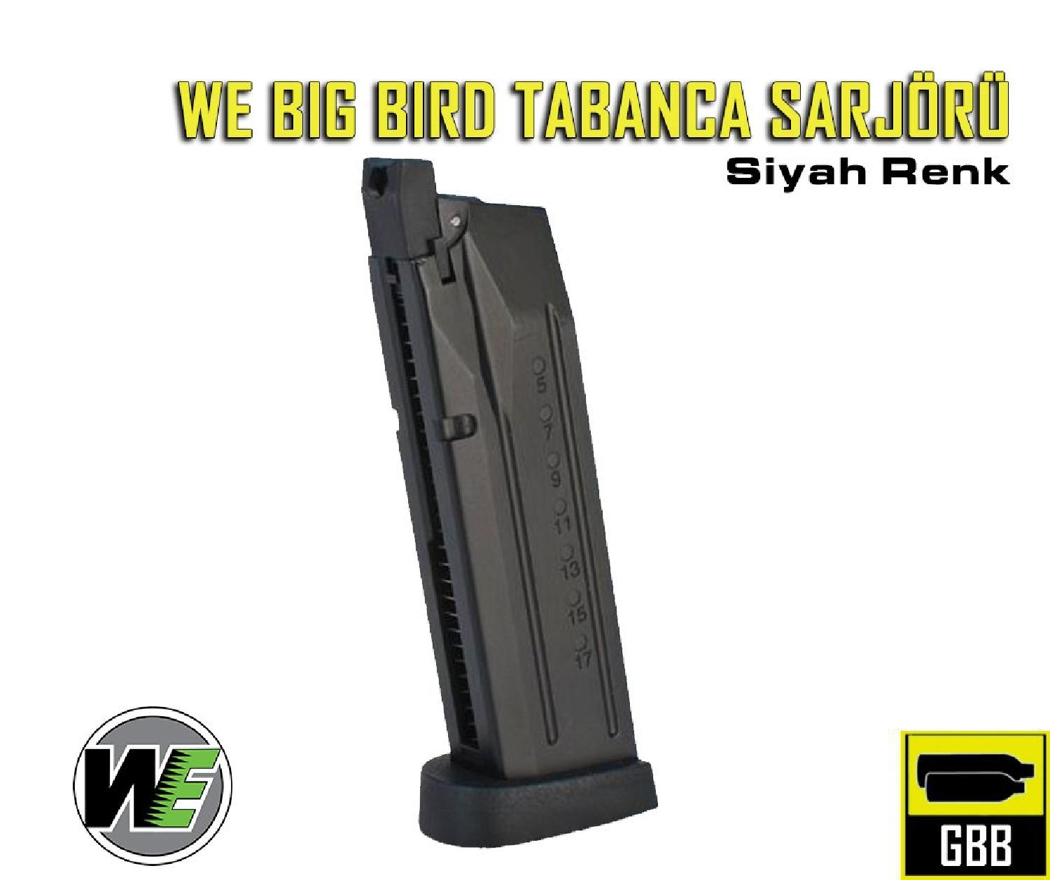 WE Big Bird GAS Airsoft Tabanca Şarjörü