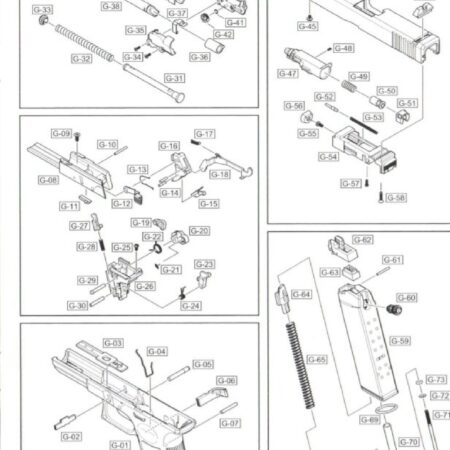 WE Glock G17 G19 GBB Airsoft Tabanca Parça #67 (Şarjör Taban Plakası)