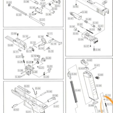 WE Glock G17 GBB Airsoft Tabanca Parça #71 (Recoil Spring)