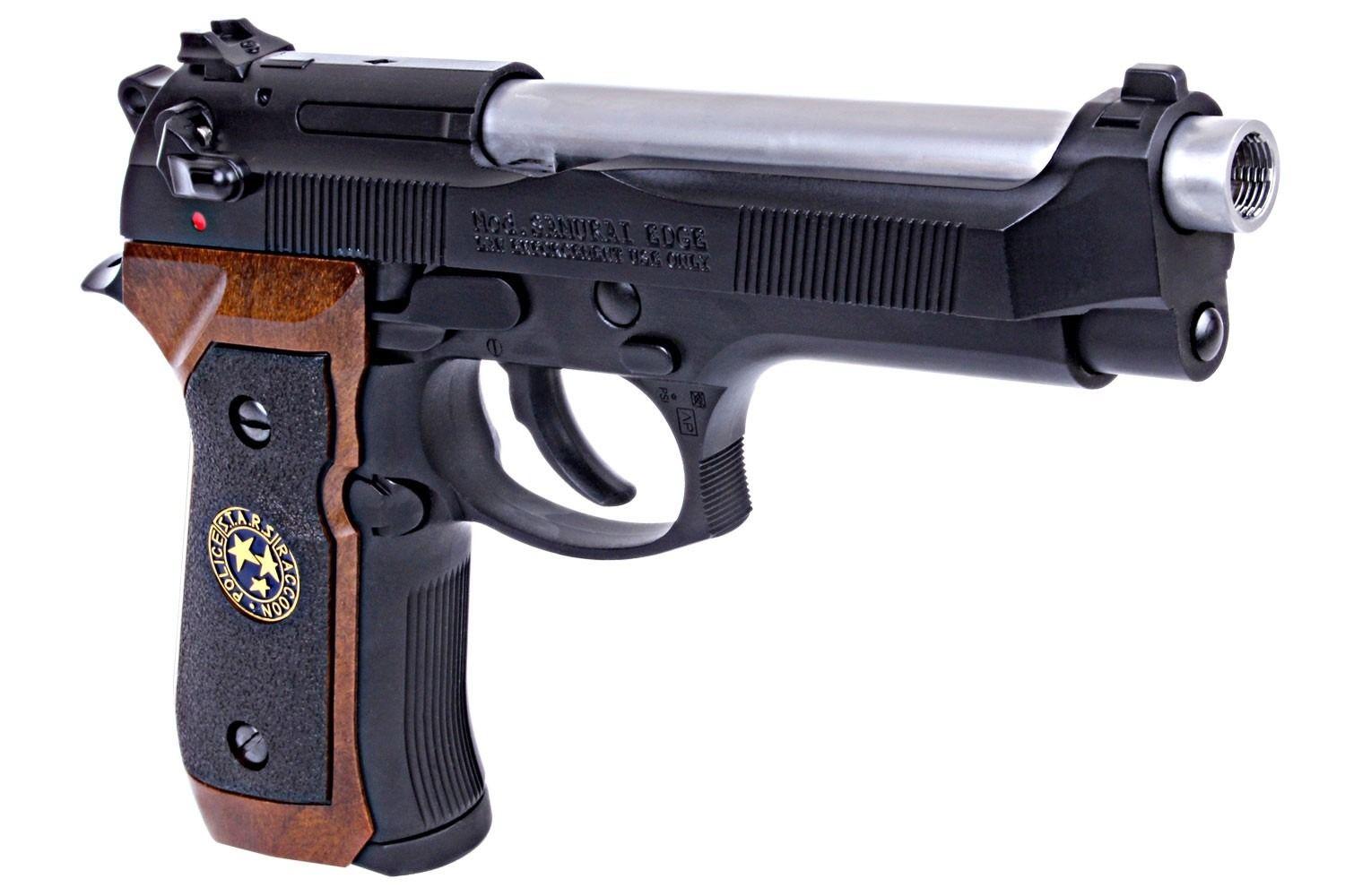 WE Samurai Edge M9 Siyah Ağaç Kabzalı GBB Airsoft Tabanca - Görsel 4