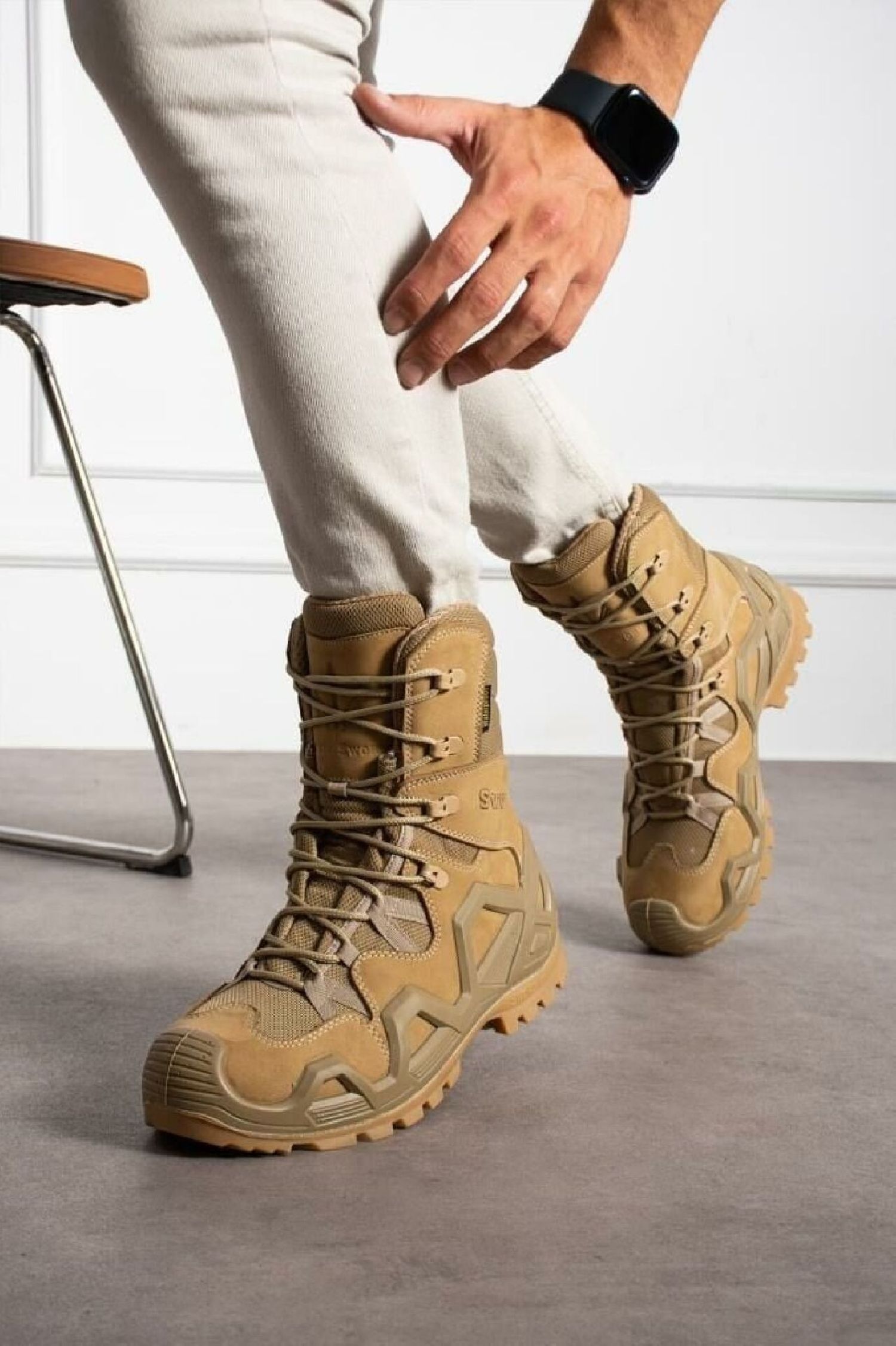 Single Sword SS603 Su Geçirmez Bej Taktik Askeri Bot - Görsel 6