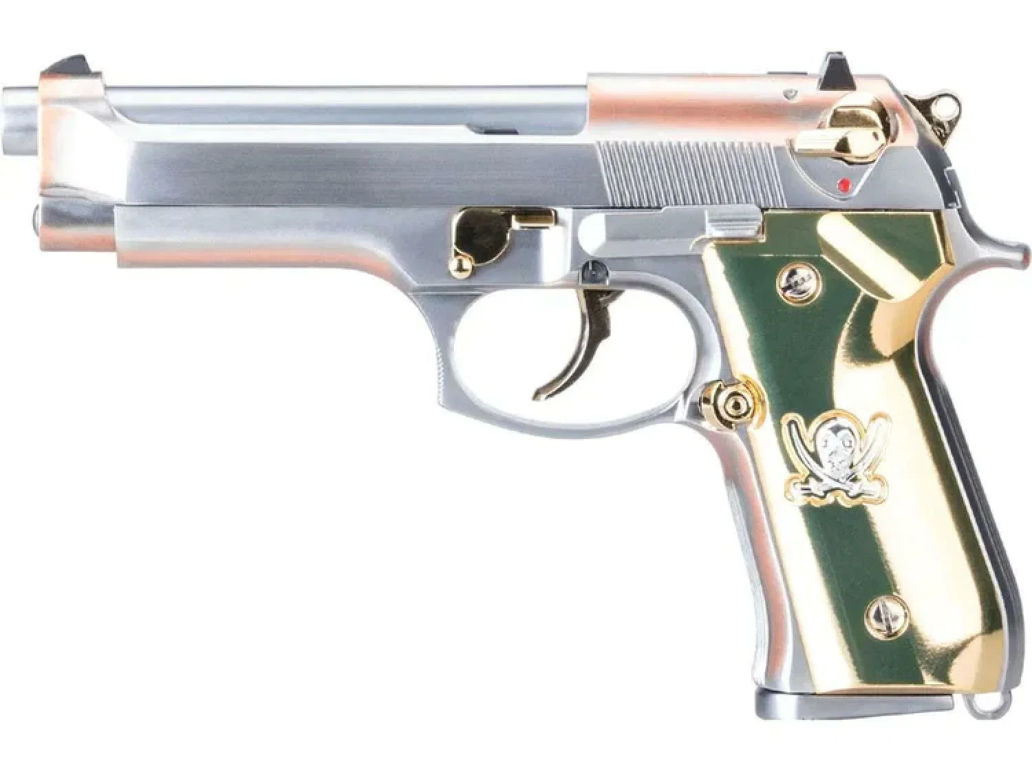 WE M92F "Calico Jack" Full Metal Silver Gold GBB Airsoft Tabanca - Görsel 2