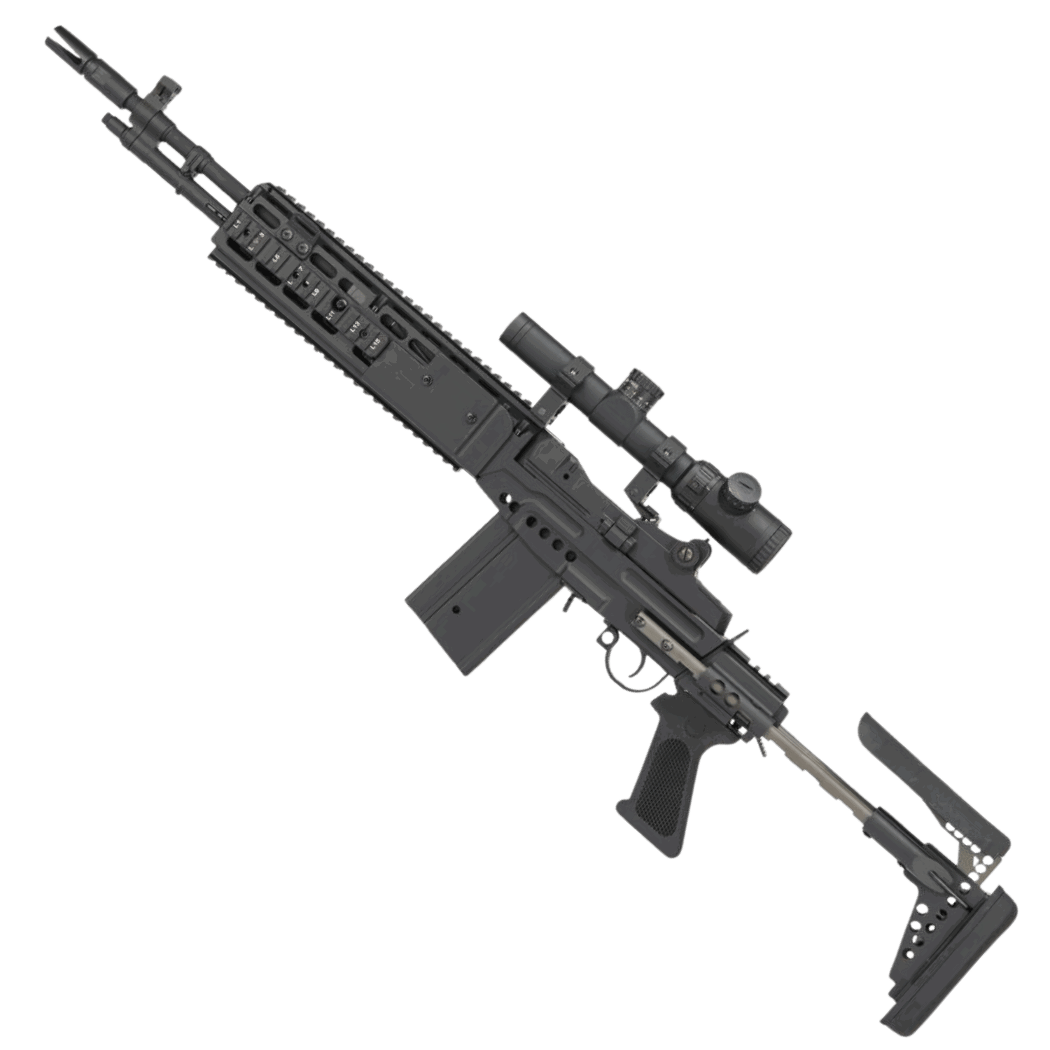 CYMA M14 EBR Black Marksman EBR Dipçikli Full Metal AEG Airsoft Tüfek – CM32G - Görsel 7